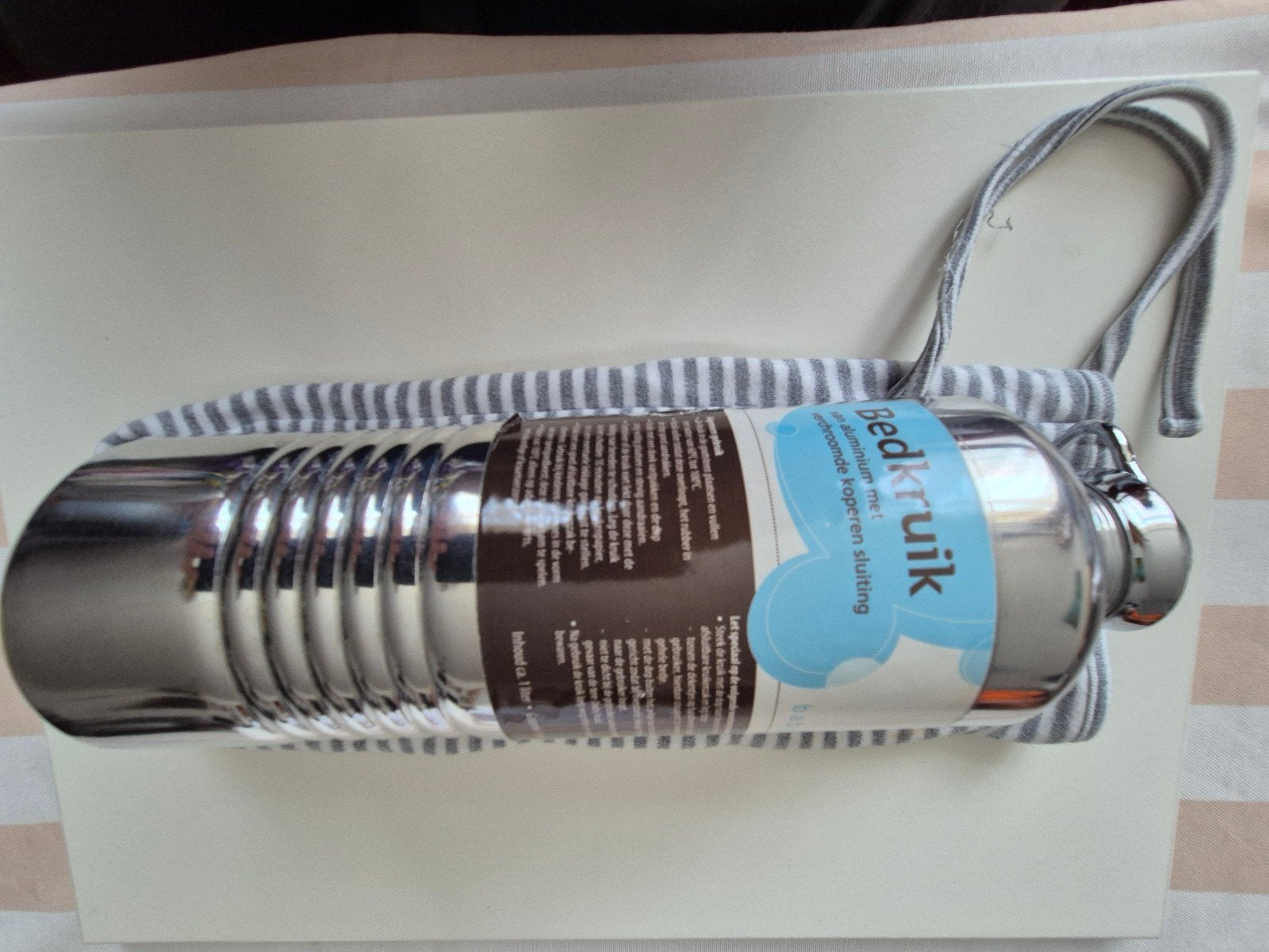 Bedkruik aluminium met koperen sluiting, Gebruikt, Ophalen of Verzenden, Klassiek, Metaal