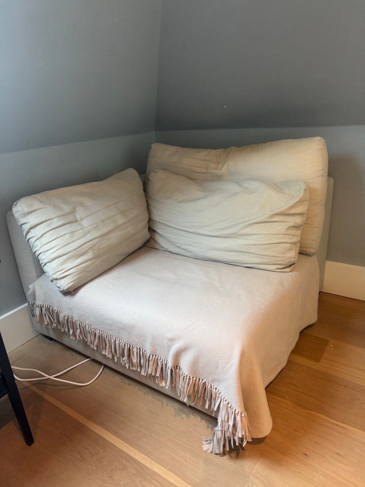 *GRATIS* comfortabele hoek fauteuil met losse kussens, Ophalen, Gebruikt, Overige kleuren, Eén