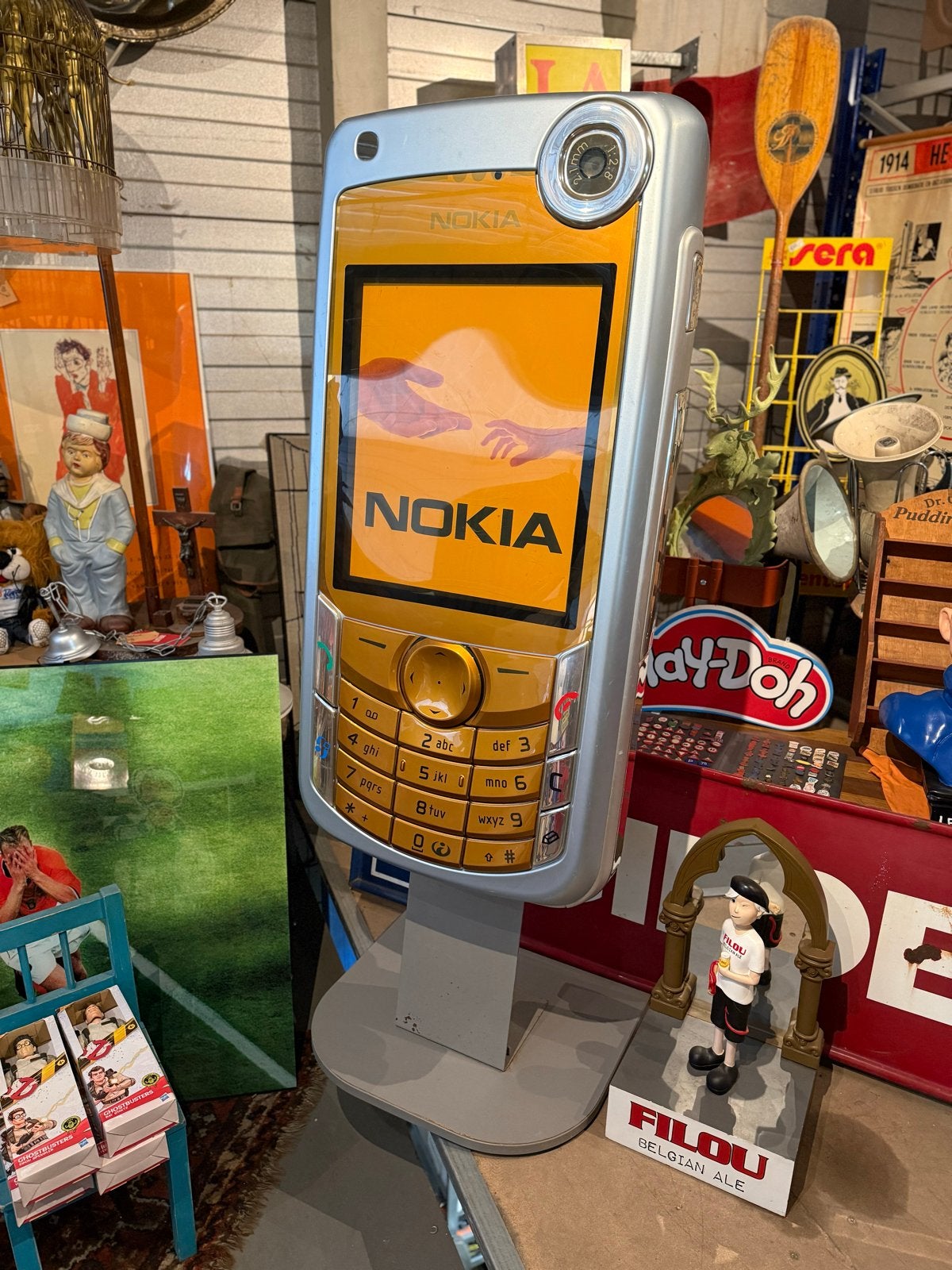 Vintage XXL Nokia Reclamezuil - Unieke Eyecatcher, Verzamelen, Ophalen of Verzenden, Gebruikt, Reclamebord