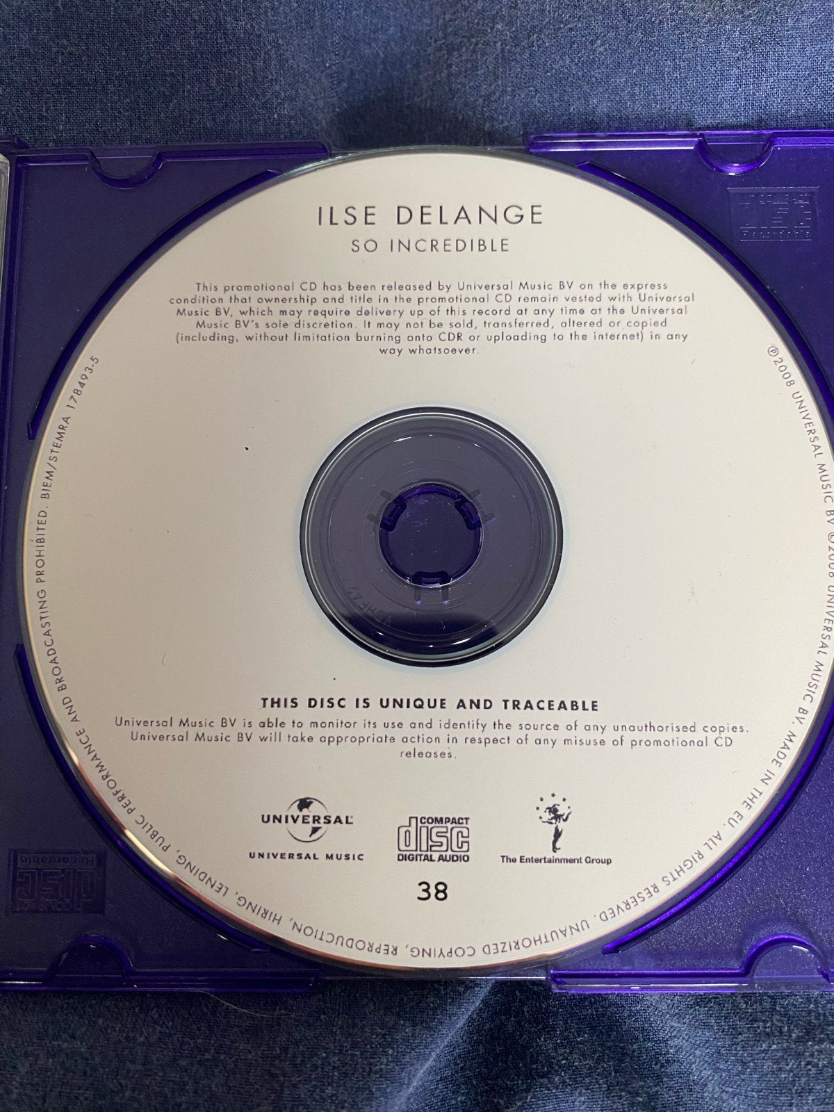 Ilse DeLange - So Incredible Promo de Lange tracking nr 38, Cd's en Dvd's, Pop, Ophalen of Verzenden, Single, Promo
