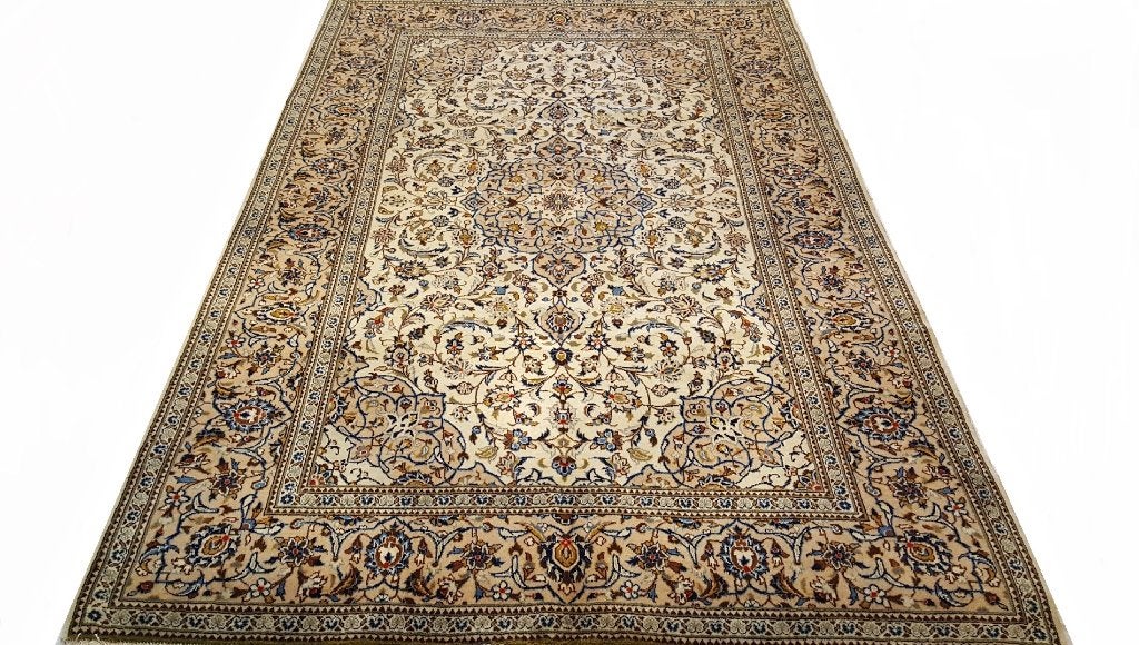 Perzisch tapijt Kashan 300x200/kleed/Kelim/50% korting/sale, Www.simatapijten.nl, Beige, 150 tot 200 cm, Ophalen of Verzenden