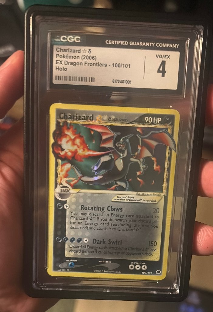 Pokemon Grail Charizard gold star CGC 4, Ophalen of Verzenden, Gebruikt, Losse kaart