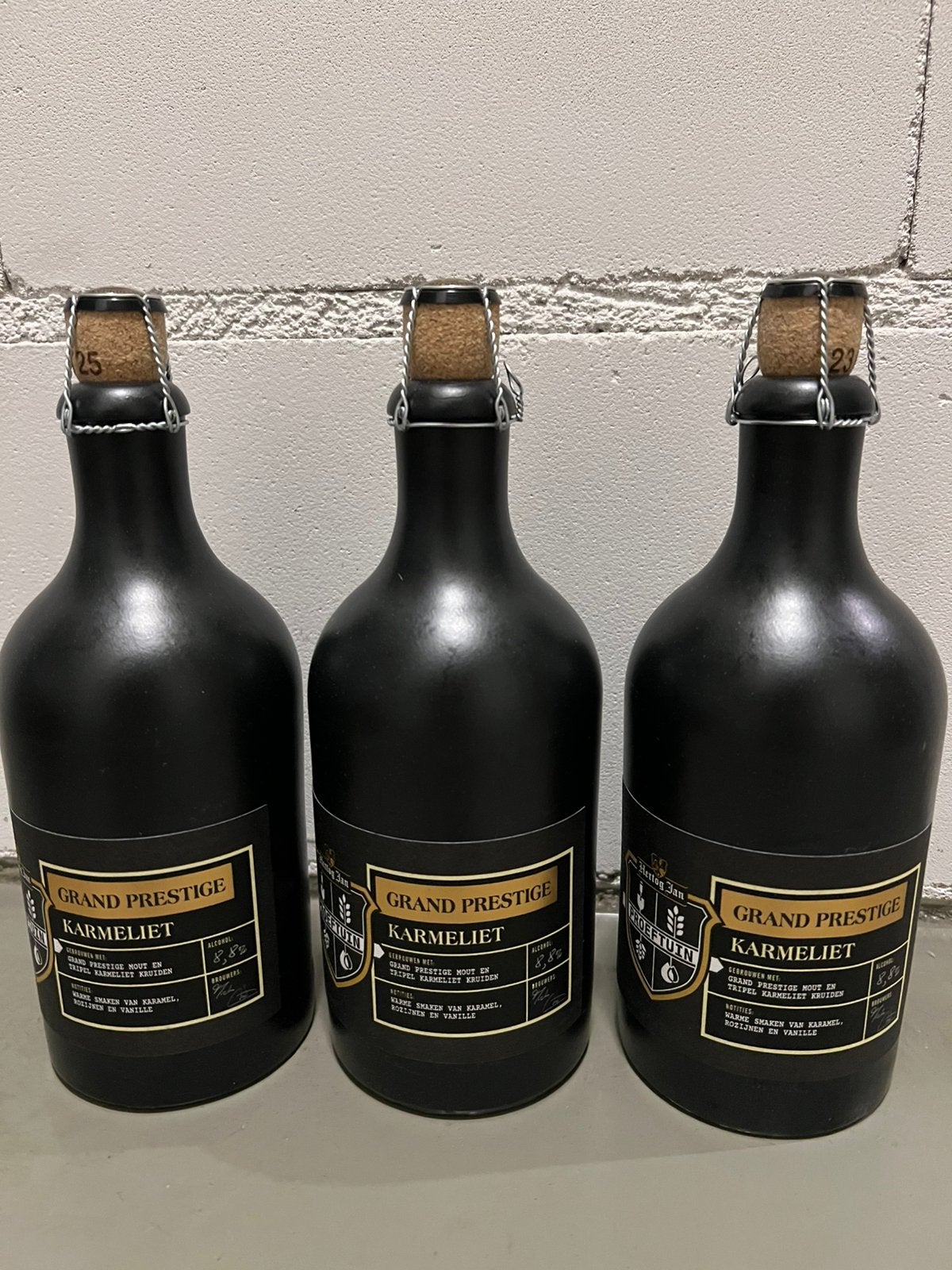 3x Hertog Jan Grand Prestige Proeftuin Karmeliet, Verzamelen, Verzenden, Zo goed als nieuw, Flesje(s), Hertog Jan