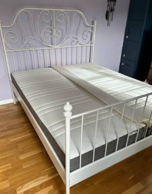ikea leirvik bed 140x200 inclusief lattenbodem, Huis en Inrichting, Ophalen, Wit, Tweepersoons, 140 cm