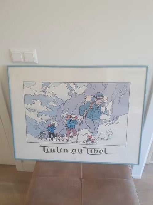 Kuifje "Tintin au Tibet" ingelijst Hergé / Moulinsart, Ophalen