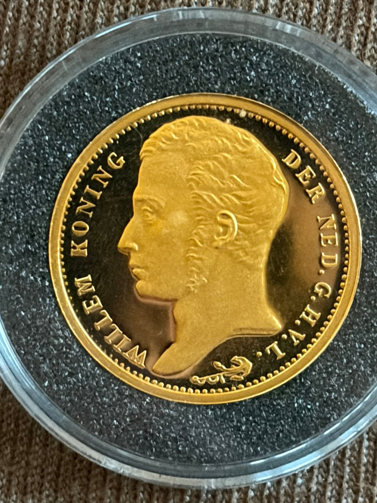 Gouden 10 gulden herslag 14 karaat 3,5 gram, Ophalen of Verzenden, Koningin Wilhelmina, 10 gulden