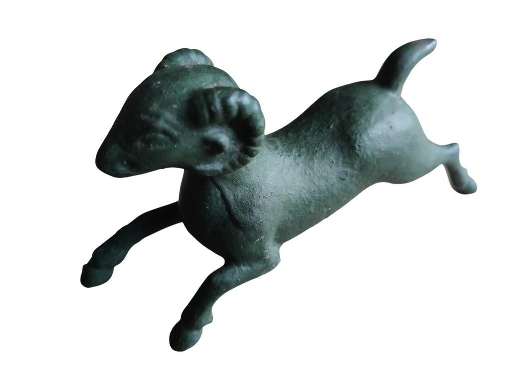 Antieke bronzen bok geit, Ophalen of Verzenden