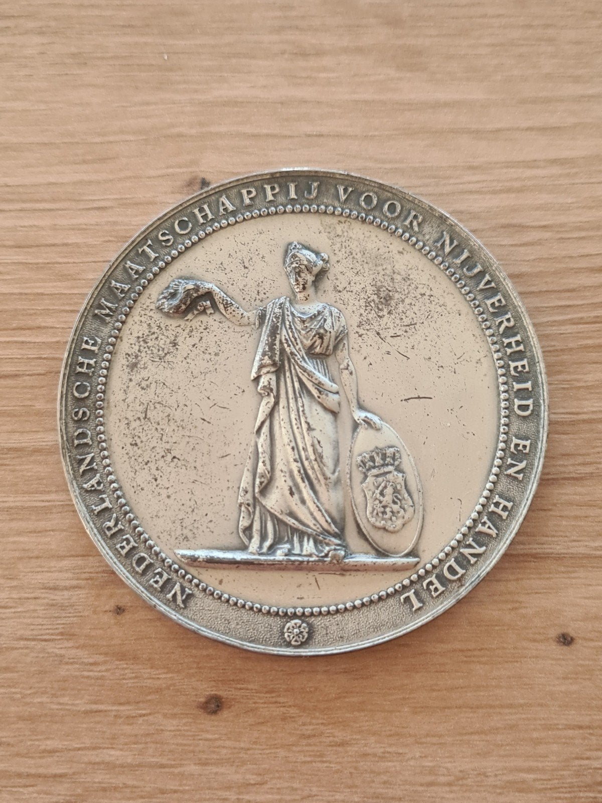 Penning 925 zilver, Nldse Maatschappij Nijverheid en Handel, Ophalen of Verzenden, Zilver, Nederland