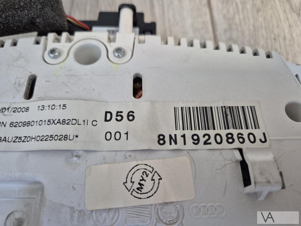 Audi TT 8n 1998 - 2005 tellerklok cockpit 8n1920860j €200, Auto-onderdelen, Dashboard en Schakelaars, Gebruikt, -, -, -