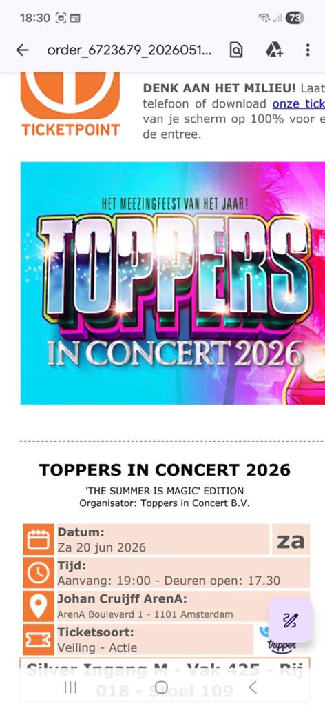 Toppers in Concert 2026, Tickets en Kaartjes, Twee personen, Juni, Levenslied