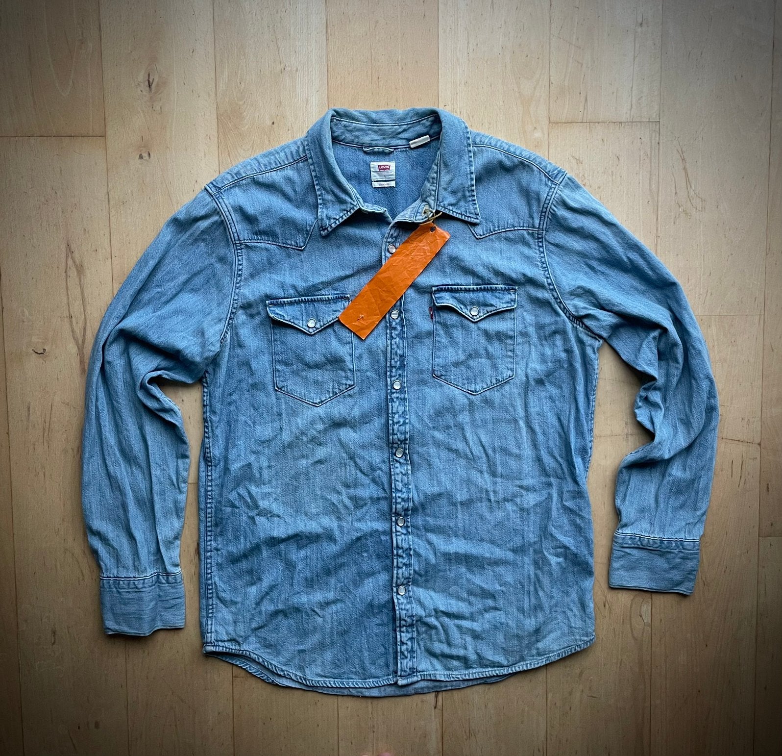 Levi’s denim / spijker overhemd shirt regular fit L, Ophalen of Verzenden, Zo goed als nieuw