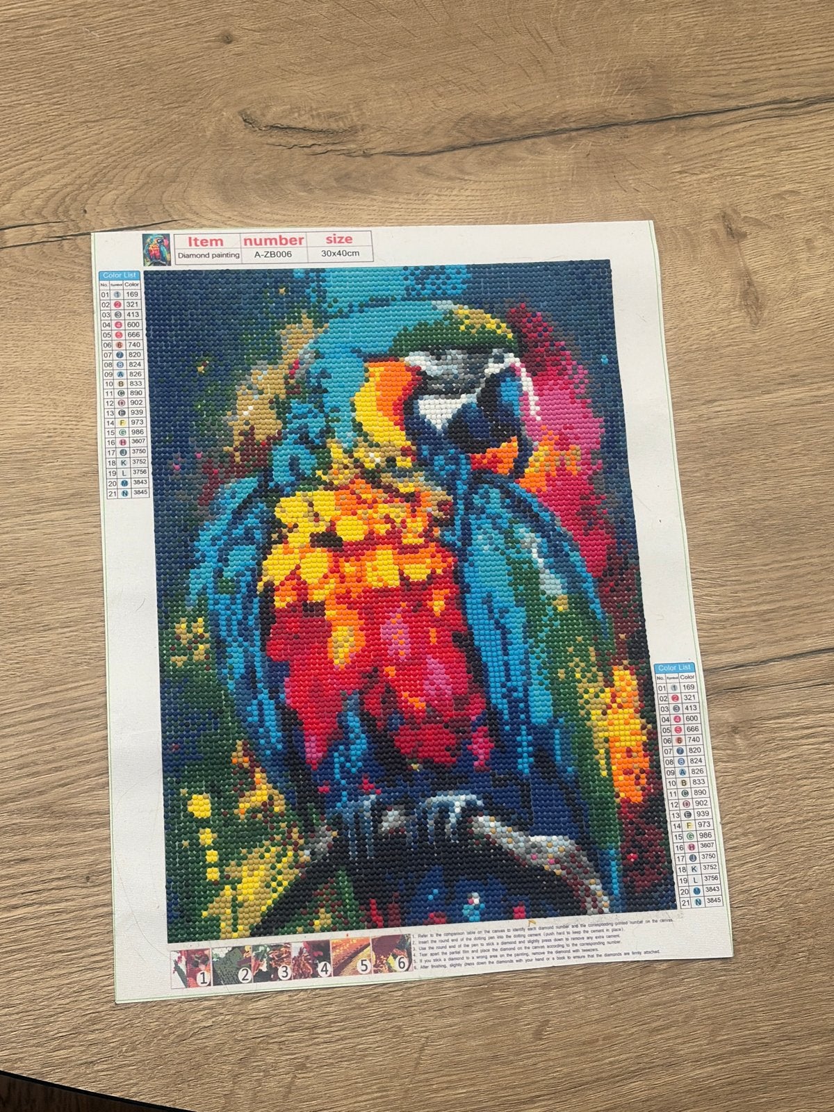 Diamond Painting Papegaai 30x40cm - Nieuw, Nieuw, Meerkleurig, Ophalen of Verzenden, Diamond painting