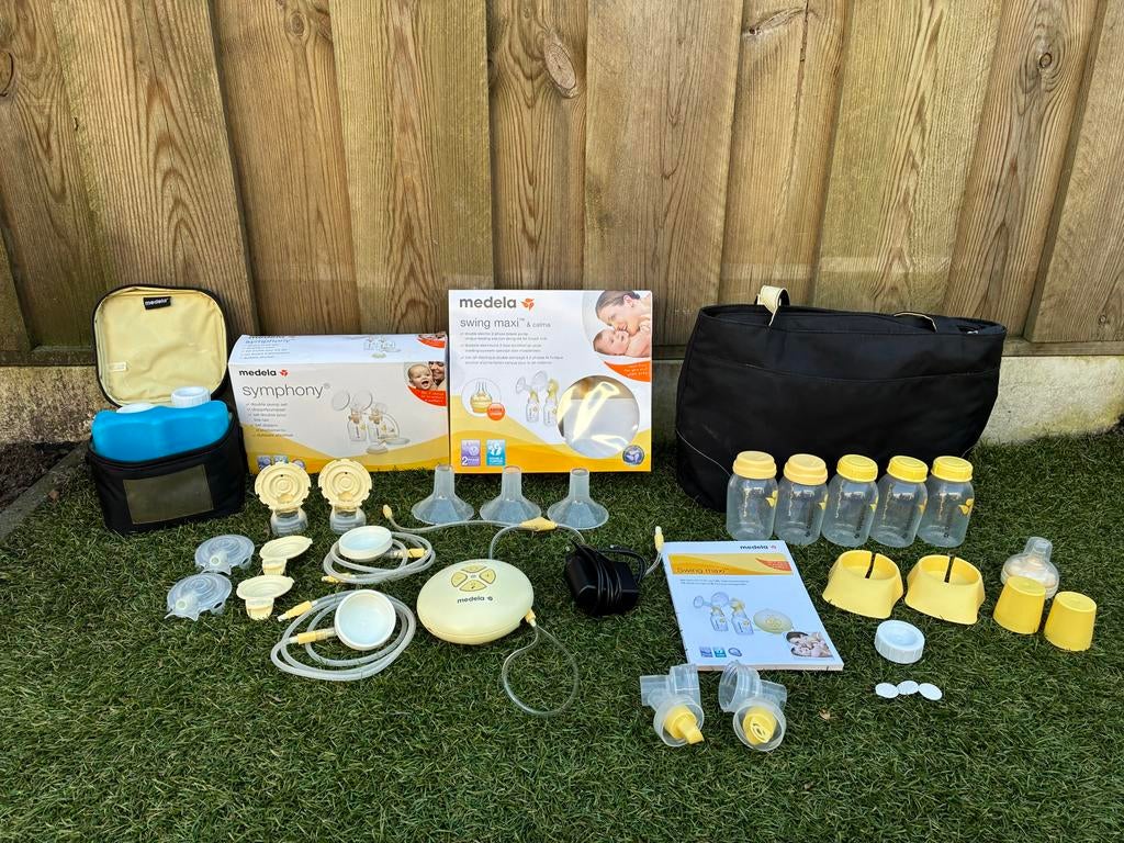 Medela Borstkolf Set (Swing Maxi, koeltas en kolftas), Ophalen of Verzenden, Gebruikt, Borstkolf