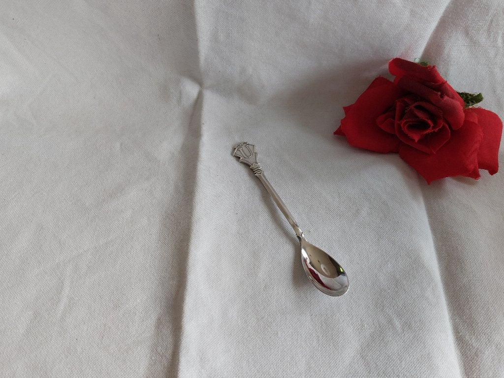 Gero verzilverd 90 model 405 lepeltje met letter "U", Verzenden