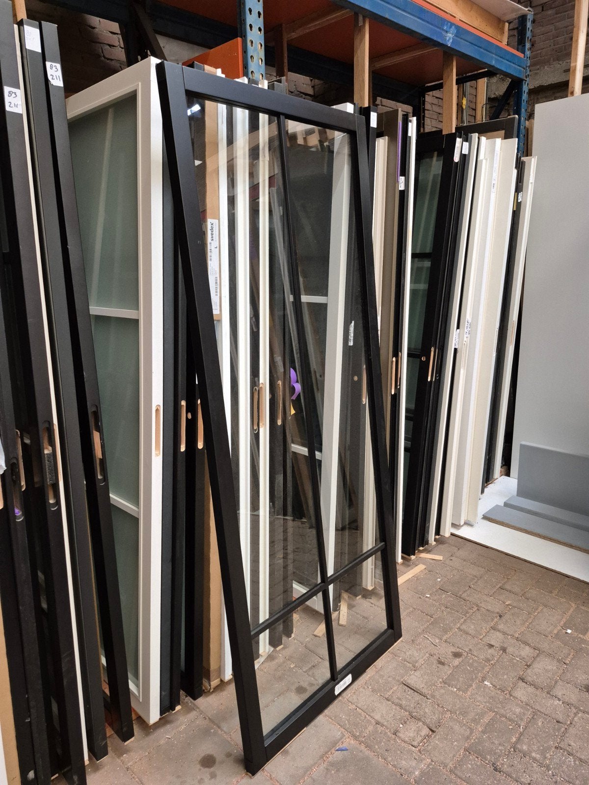88x211,5cm binnendeur stomp Staal look zwart Sl42, Ophalen, 80 tot 100 cm, Binnendeur, Nieuw
