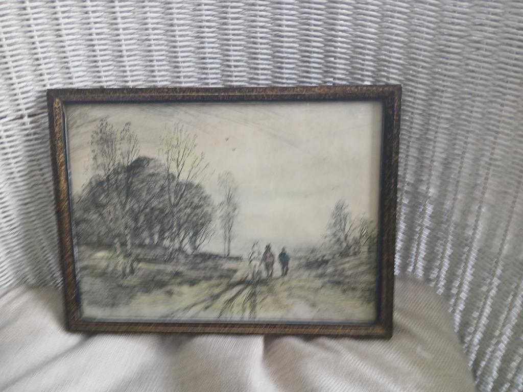 Tekening, Antiek en Kunst, Kunst | Tekeningen en Foto's, Ophalen