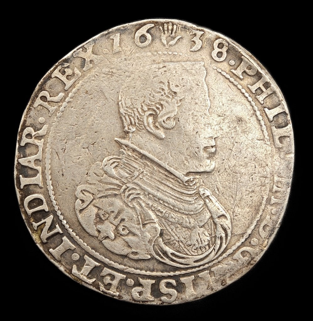 1638 Ducaton Antwerpen Phillips II, Vóór koninkrijk, Verzenden, Zilver, Overige waardes