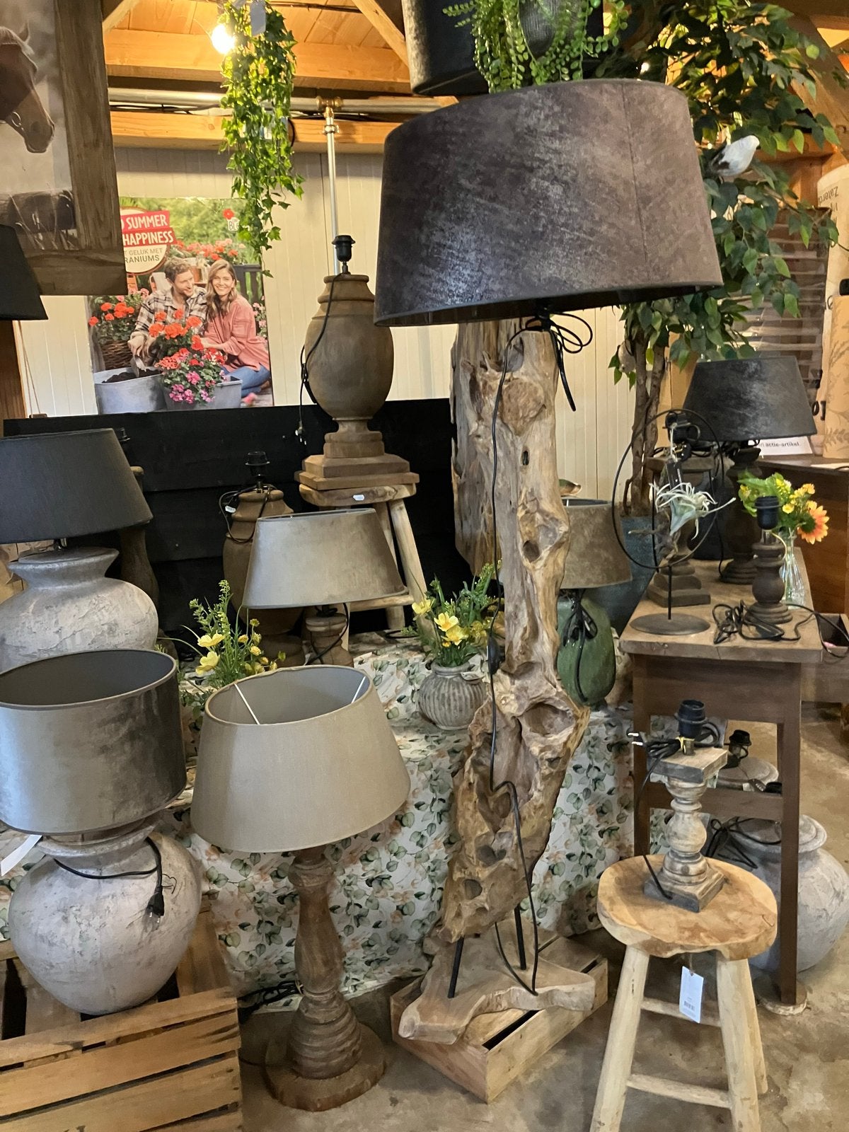 Unieke Boomstam Lamp - Rustieke Vloerlamp met Karakter, Ophalen, Overige merken, Nieuw, Hout
