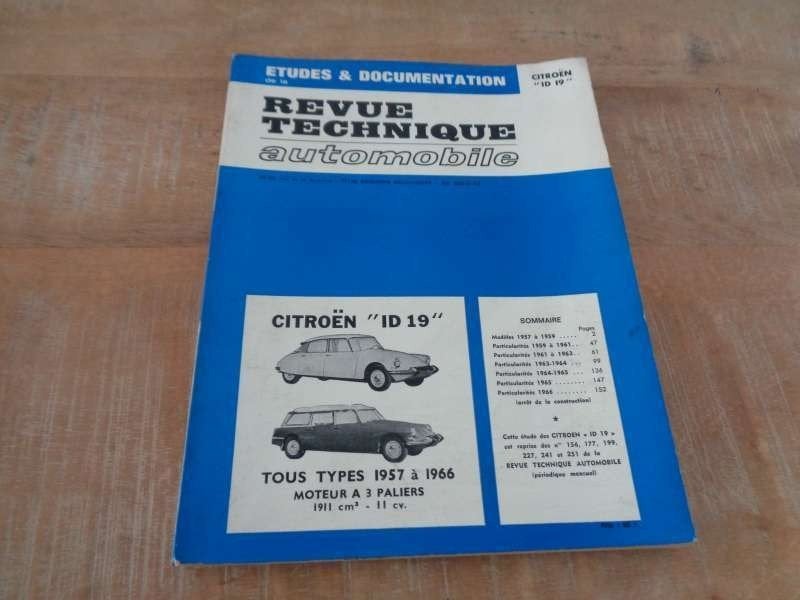 Citroen ID-19 Revue Technique - Werkplaatshandboek 1957-1966, Verzenden, Gelezen, Citroën