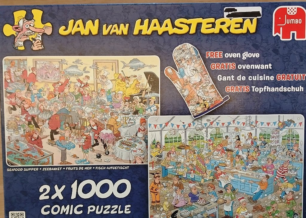 2x van Haasteren Legpuzzel (2x 1000st), Ophalen, 500 t/m 1500 stukjes, Gebruikt, Legpuzzel