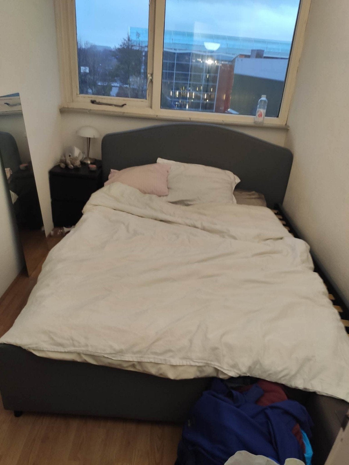 IKEA HAUGA bedframe 160x200 - Gebruikt, Ophalen, Gebruikt, Tweepersoons, 200 cm
