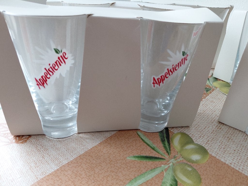 10 Appelsientje glazen, Ophalen, Zo goed als nieuw, Frisdrankglas