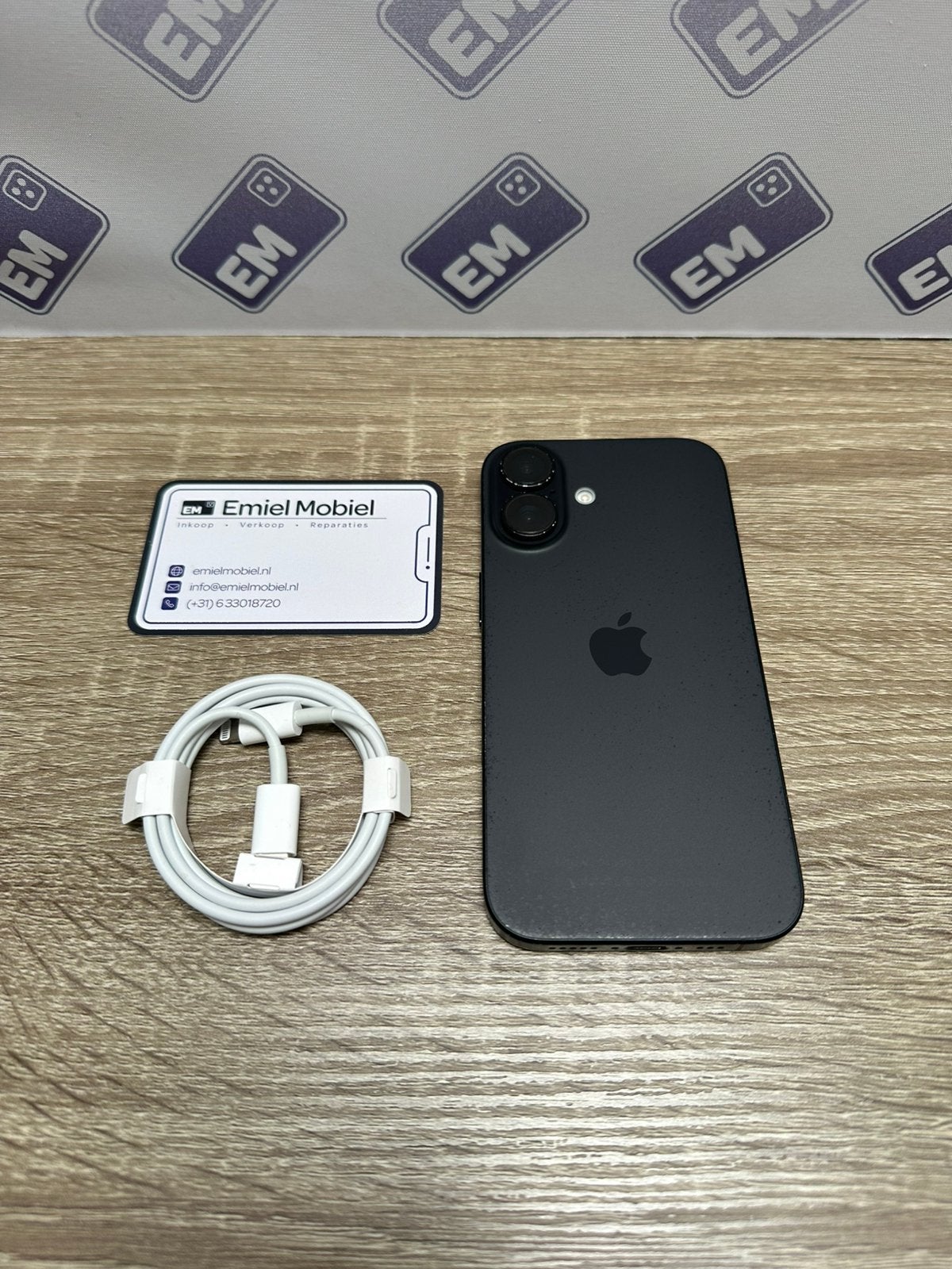 iPhone 16 - 128GB / batterij 91% / garantie, Zwart, IPhone 16, Ophalen of Verzenden, Zonder simlock
