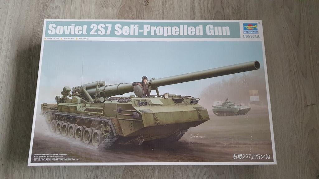 Trumpeter 1/35 Soviet 2S7 Pion 203mm SP Howitzer, Overige merken, Tank, 1:32 tot 1:50, Nieuw