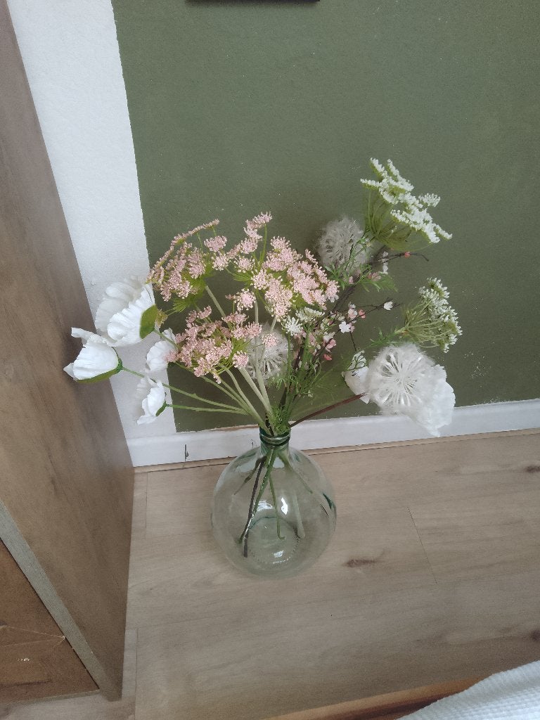 nieuwe vaas met mooi kunstbloemen boeket, Binnen, 82 cm, Ophalen of Verzenden, PTMD