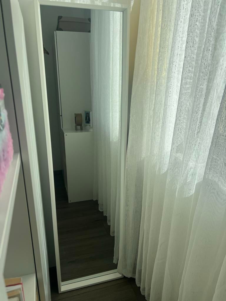 IKEA NISSEDAL Passpiegel - Wit, 40x150 cm, Huis en Inrichting, Woonaccessoires | Spiegels, Minder dan 50 cm, 100 tot 150 cm, Ophalen of Verzenden