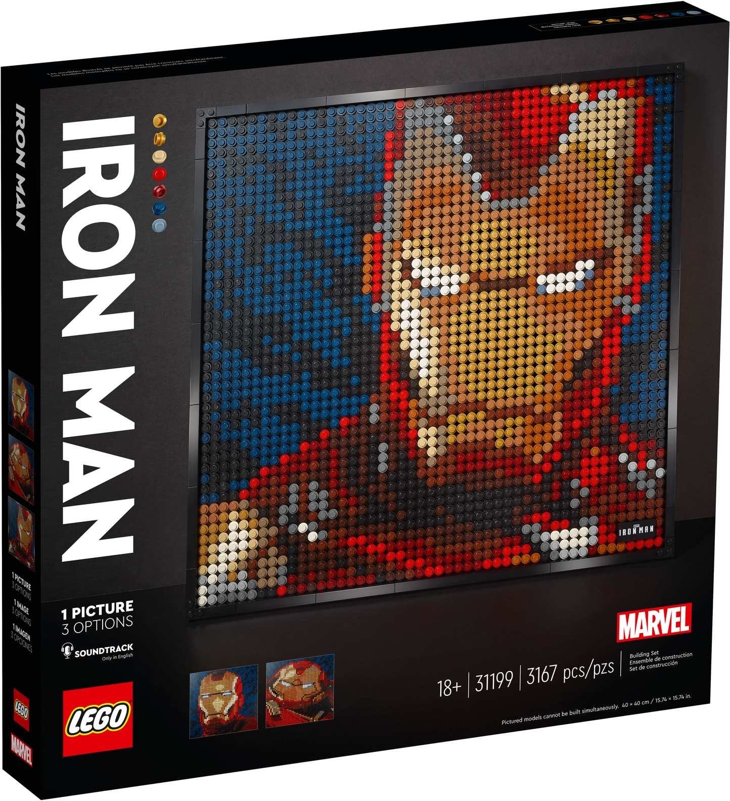 LEGO Art Marvel Studios Iron Man (31199) - Nieuw in doos, Ophalen, Nieuw, Overige merken