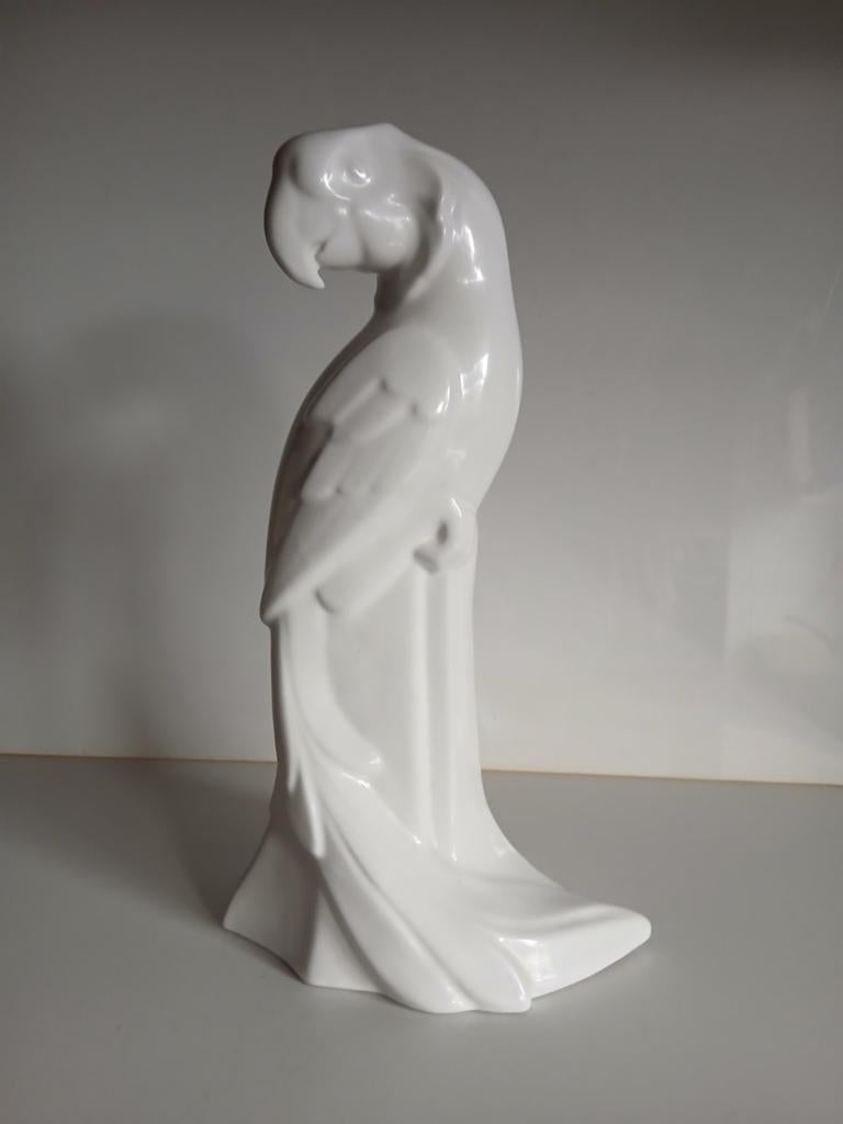 Vintage Art Deco Gestileerde Papagaai Keramiek, Ophalen of Verzenden
