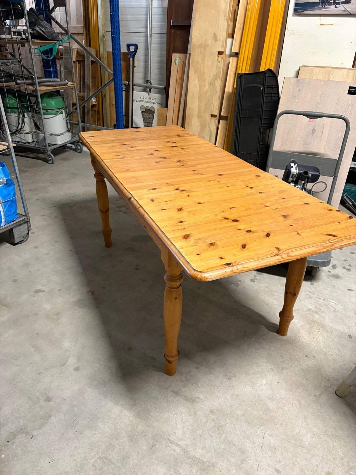 Grenen tafel uitschuifbaar, Ophalen