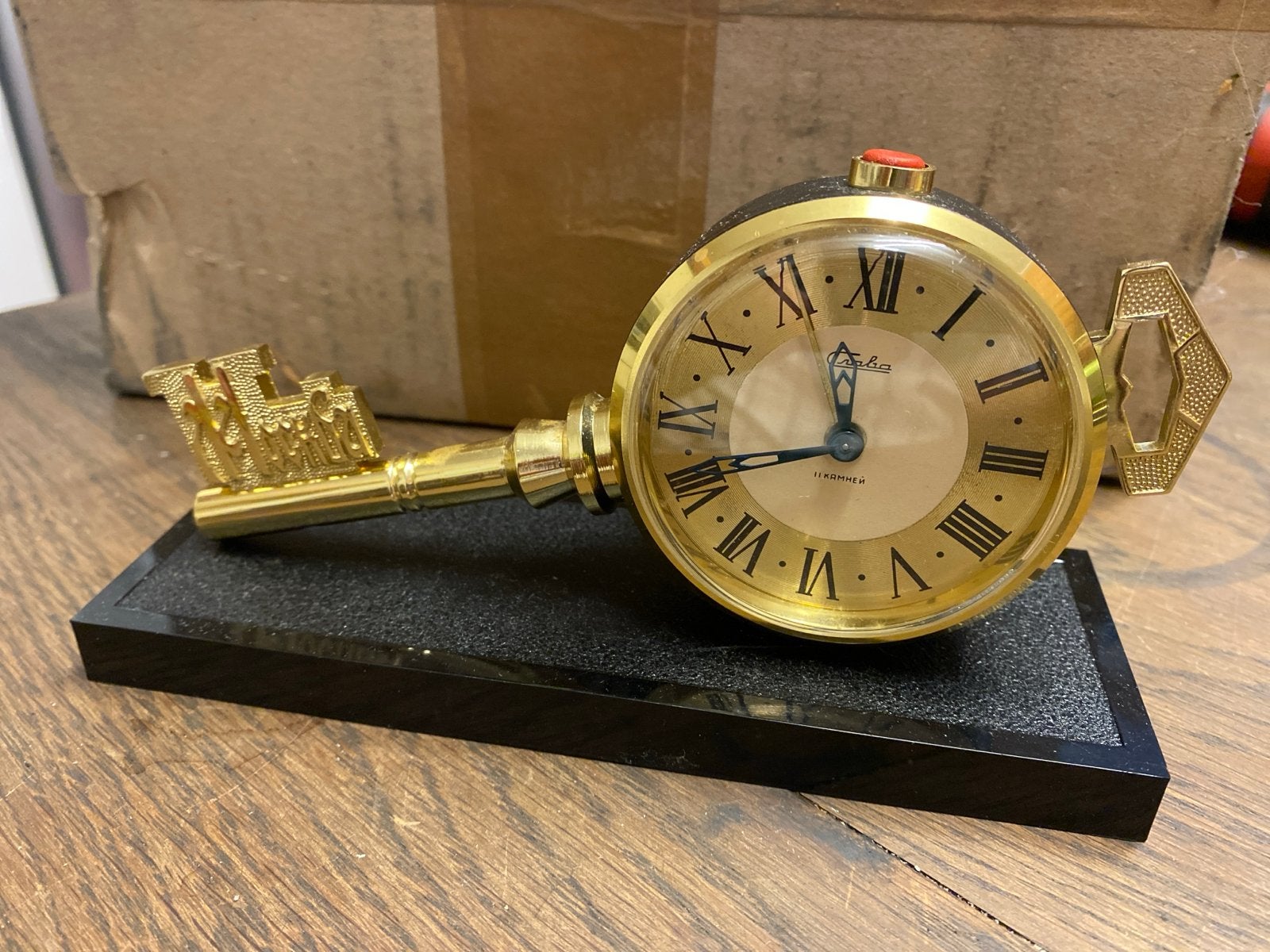 Vintage Sleutelklokje met standaard - Zeldzaam verzamelobjec, Ophalen of Verzenden