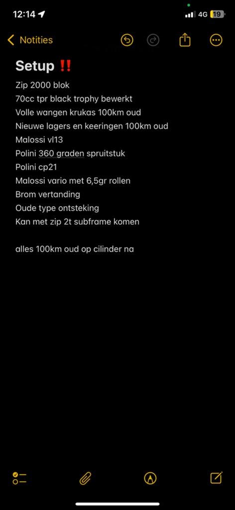 Zip 70cc blok, Fietsen en Brommers, Ophalen of Verzenden, Zo goed als nieuw, Blok, Piaggio