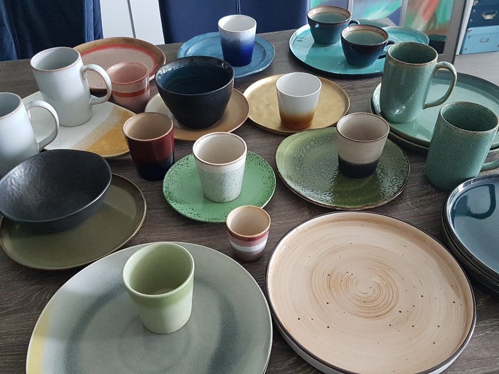 Verzameling seventies style modern servies, Ophalen, Gebruikt, Overige merken, Keramiek