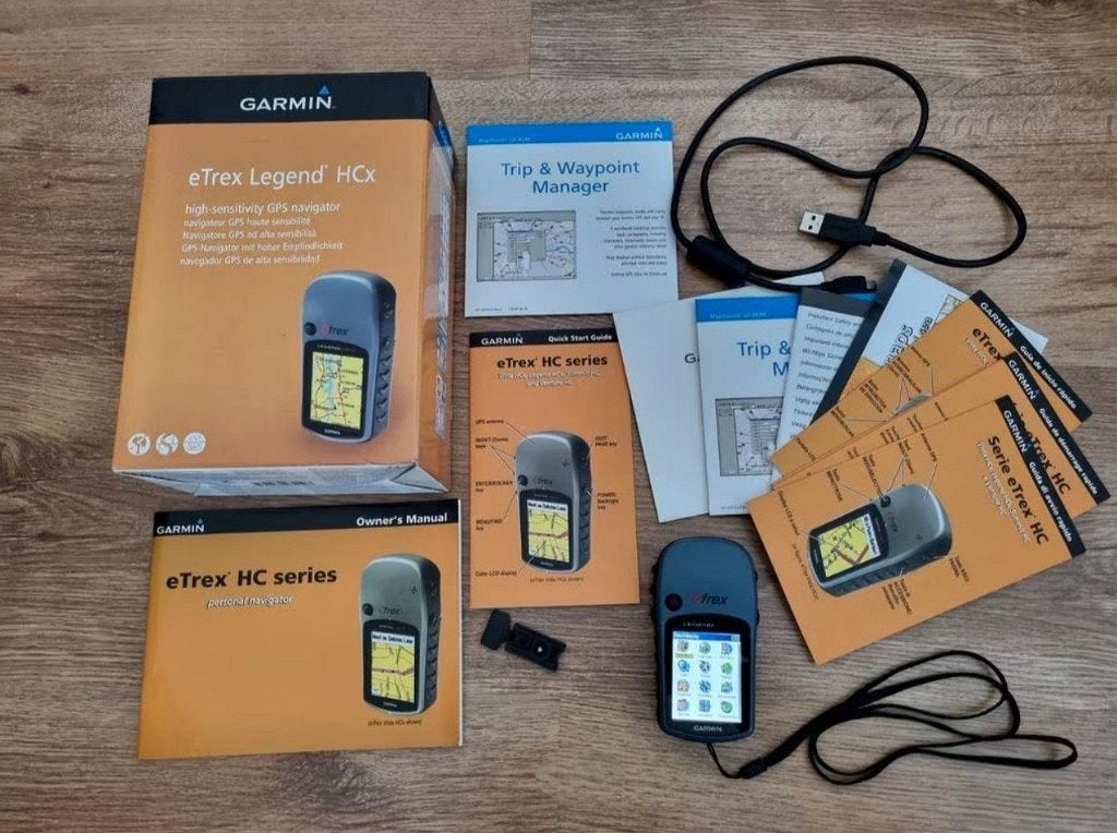 Garmin eTrex Legend HCx Handheld GPS Navigator, Mooie. Set!, Ophalen of Verzenden, Zo goed als nieuw, Navigatie of Gps