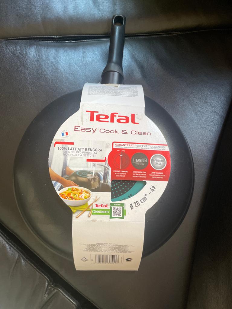 Tefal Easy Cook & Clean Wokpan - 28 cm - Nieuw, Ophalen, Keramische plaat, Wok, Nieuw