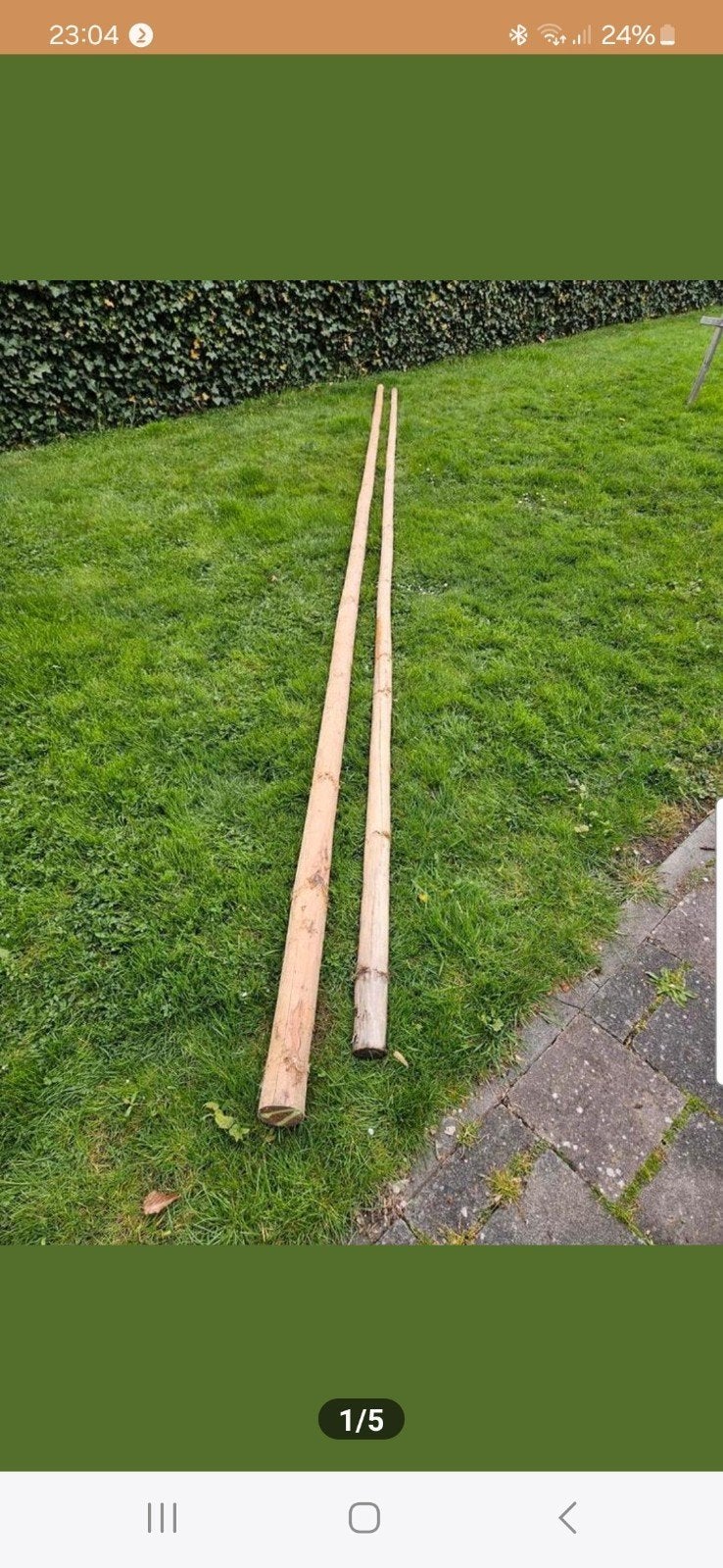 Lange houten palen, Ophalen, Nieuw, Palen