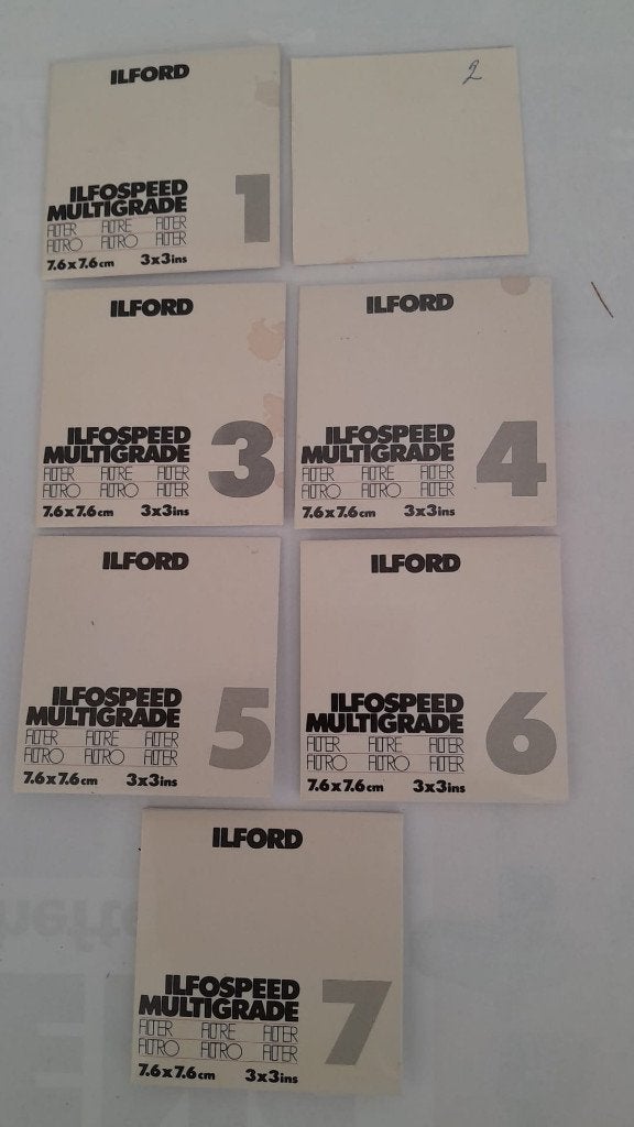 Set Vintage Ilford Ilfospeed Multigrade Contrastfilters, Ophalen of Verzenden