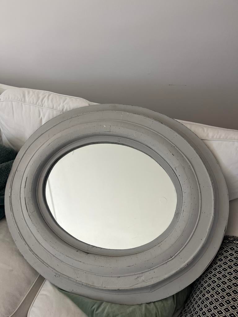 Prachtige landelijke brocante spiegel, Ophalen of Verzenden, Rechthoekig