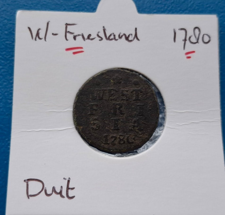 West Friesland Duit - 1780, Verzenden, Vóór koninkrijk, Overige waardes, Losse munt