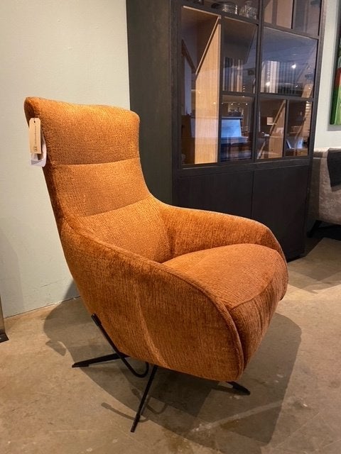Kai Fauteuil in stof Fusion Copper eenmalig €549,-, Ophalen, Nieuw, 75 tot 100 cm, Stof