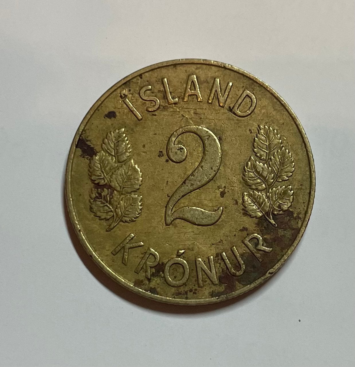 2 kronur IJsland 1946, Postzegels en Munten, Munten | Europa | Niet-Euromunten, Ophalen of Verzenden, Overige landen
