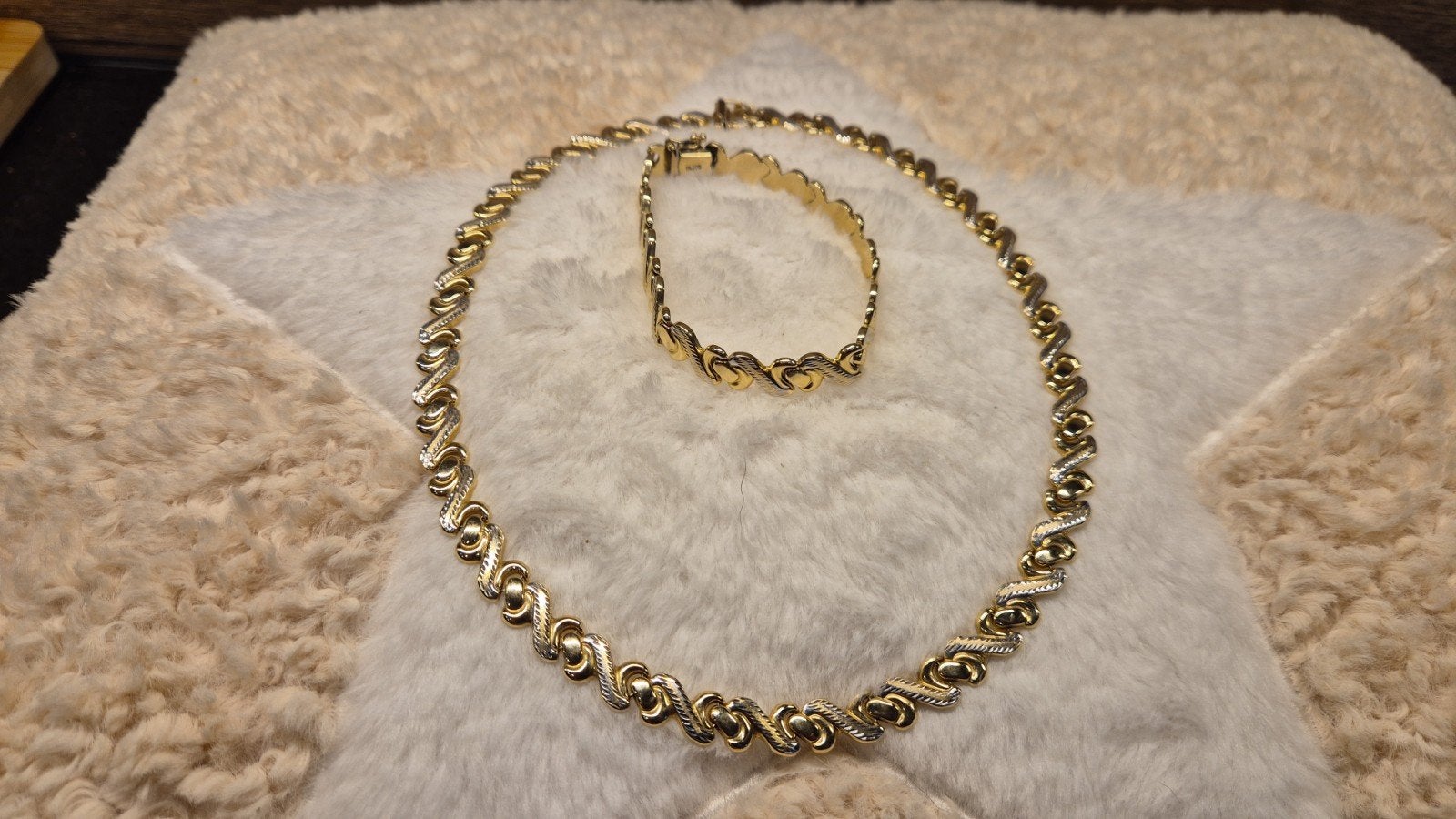 Gouden ketting en armband set - 14 karaat set samen 29gram(5, Sieraden, Tassen en Uiterlijk, Kettingen, Ophalen of Verzenden, Goud