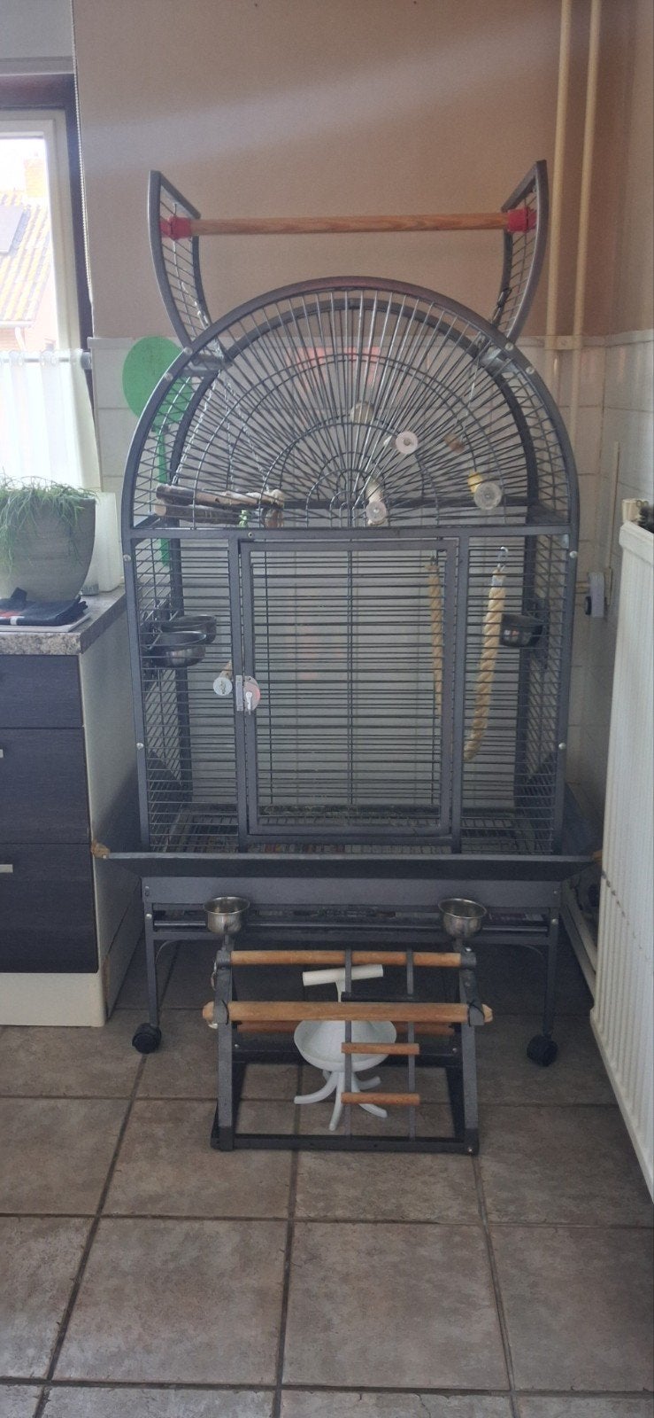 Papegaaienkooi  antraciet 100x156x56, Dieren en Toebehoren, Ophalen