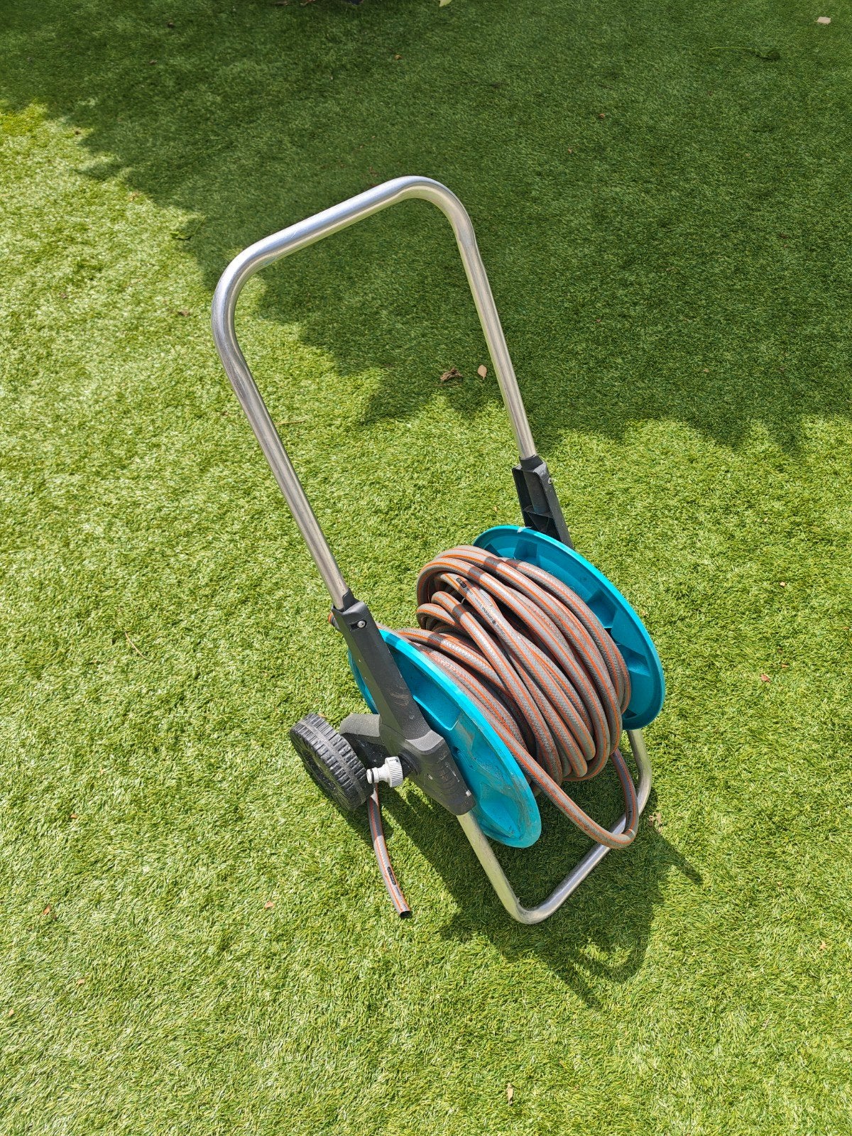 Gardena tuinslang haspel 15m, Tuin en Terras, Tuinslangen, Ophalen of Verzenden, Gebruikt, Tuinslang