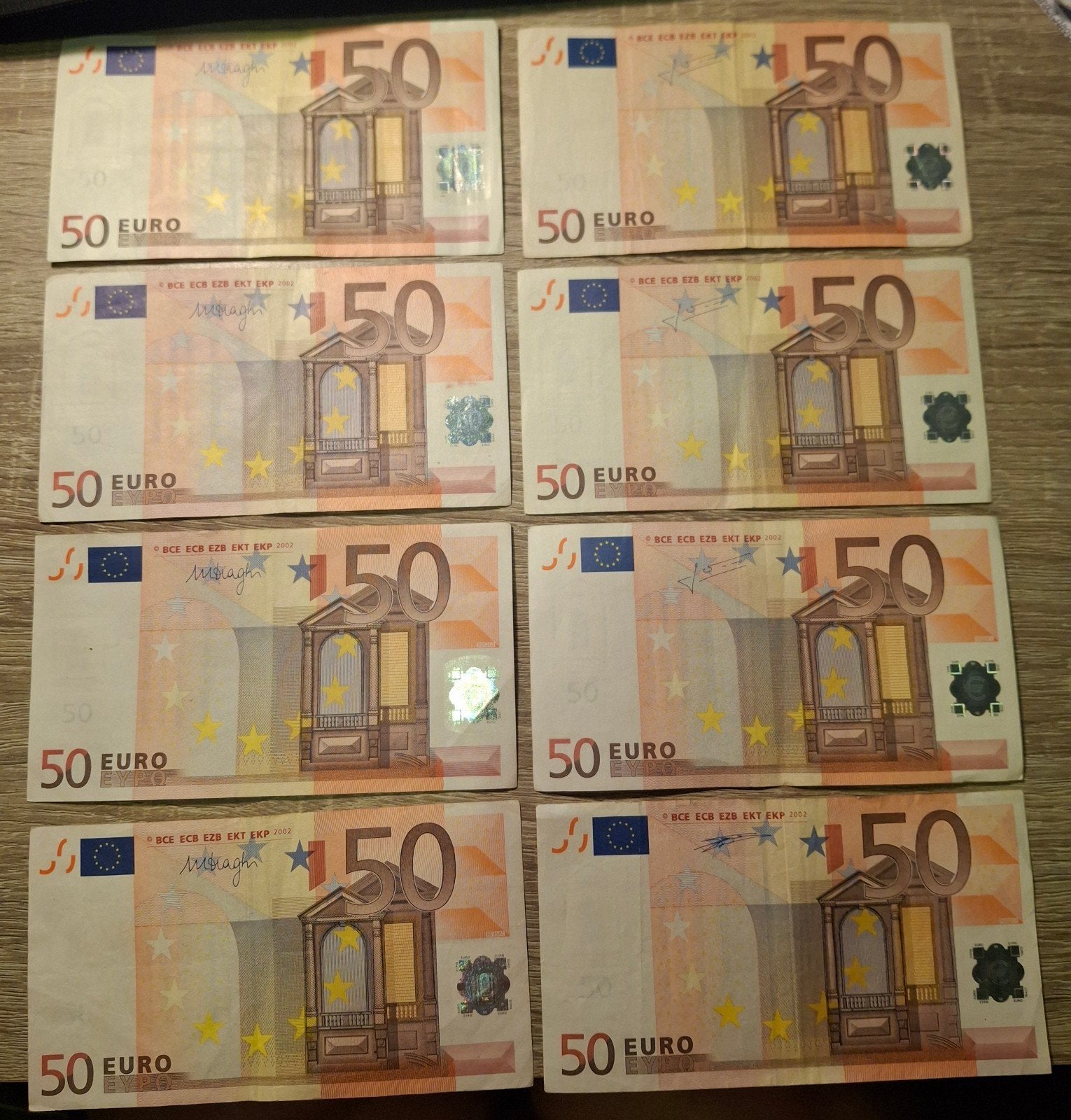 Oude serie 50 euro biljetten, Postzegels en Munten, Ophalen, Overige landen, 50 euro, Setje