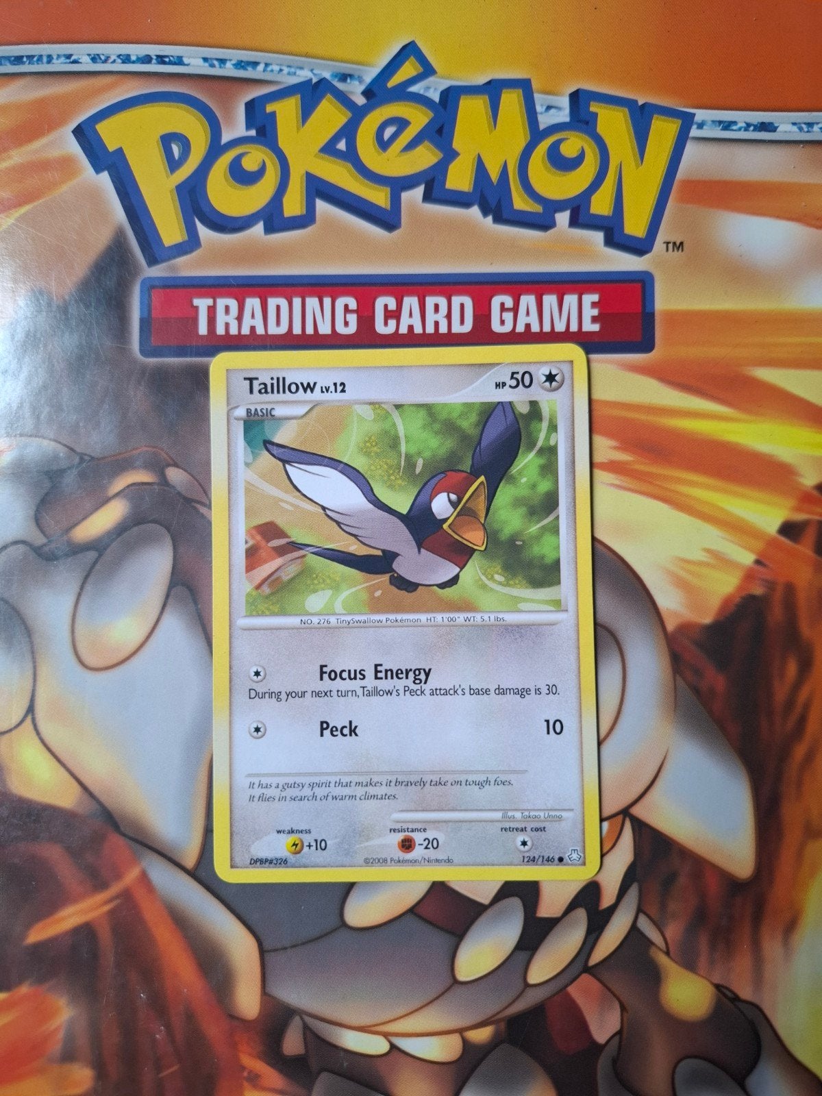 Taillow 124/146 Diamond&Pearl Legends Awakened pokemon kaart, Ophalen of Verzenden, Gebruikt, Losse kaart