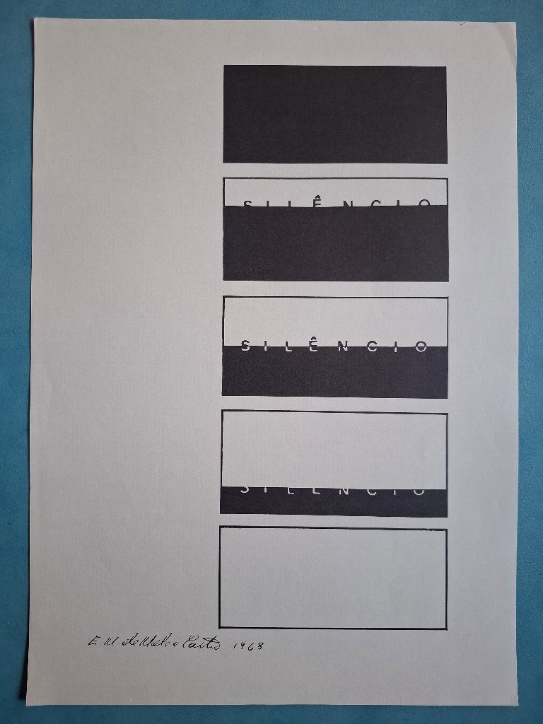 Litho Rijmprenten Dichter E. M. De Melo e Castro 1976 No.7, Antiek en Kunst, Ophalen of Verzenden